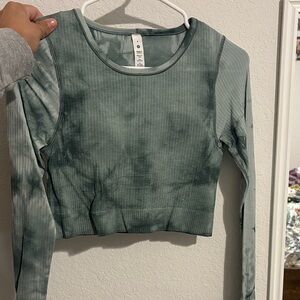 lululemon athletica Sage Tie-Dye Crop Top NWOT